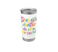 La foi religieuse de Dios Esta Dentro De Ella No Caera Cristianos Gobelet isotherme en acier inoxydable double paroi