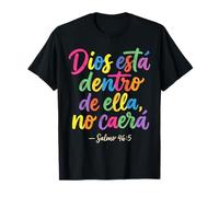 La Foi Religieuse de Dios Esta Dentro De Ella No Caera Cristianos T-Shirt