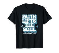 La foi rétro élève l'âme St Elizabeth Ann Seton Catholic T-Shirt