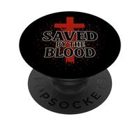 La foi sauvée par les éclaboussures de sang Religious Gospel Spiritual PopSockets PopGrip Adhésif