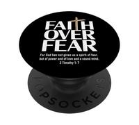 La Foi sur la Peur : Car Dieu ne Nous a Pas donné Un Esprit de Peur PopSockets PopGrip Adhésif