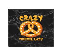La Folle Aux Bretzels Tapis Souris Base en Caoutchouc Tapis De Souris Durable Mouse Pad pour Maison Ordinateur Études 25X30Cm