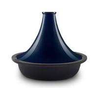 La Fonderie 1890 Tajine Induction Tous Feux en Fonte émaillée TINGHIR, Bol en Fonte, Couvercle, Tajines et Couscous, Capacité 2,5 L, Bleu