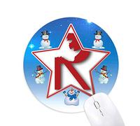 la force a souligné la silhouette rhinocéros bonhomme de neige, tapis de souris série star mat