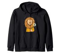 La force dans les souhaits avec cet emblème lion et pissenlit Sweat à Capuche