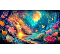 La forêt Magique Puzzle 1000 pièces Cadeau Unique Jeu éducatif Challenge Toy de qualité supérieure Peinture Art pour Adultes et Enfants 75x50cm/1000pcs