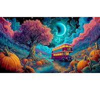 La forêt Magique Puzzle 1000 pièces Cadeau Unique Jeu éduchatif défi Jouet de qualité supérieure Peinture Art pour Adultes et Enfants à partir de 12 Ans 38x52cm/1000pcs