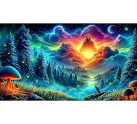 La forêt Magique Puzzle 1000 pièces Educa Divertissement créatif Décoration Intérieure Jeu éducatif Challenge Toy pour Adultes et Enfants à partir de 14 Ans 38x52cm/1000pcs