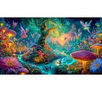 La forêt Magique Puzzle 1000 pièces Educa Jeu D'Intelligence Décoration Intérieure Jeu éduchatif Challenge Toy pour Adultes & Enfants des 14 Ans 75x50cm/1000pcs