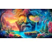 La forêt Magique Puzzles 1000 Pieces Cadeau Unique Jeu éducatif Challenge Toy de qualité supérieure Peinture Art pour Adultes et Enfants 38x52cm/1000pcs