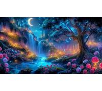 La forêt Magique Puzzles 1000 pièces Cadeau Unique Jeu éduchatif Challenge Toy de qualité supérieure Peinture Art pour Adultes et Enfants 38x52cm/1000pcs