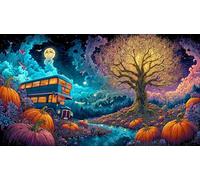 La forêt Magique Puzzles 1000 pièces Cadeau Unique Jeu éduchatif Challenge Toy de qualité supérieure Peinture Art pour Adultes et Enfants 75x50cm/1000pcs