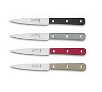 LA FOURMI 4 x Couteaux d Office Rouge,Taupe,Beige,Noir 10 cm Fabrication française