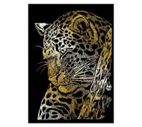 La Fourmi Carte à Gratter Mini Doré Leopard, 12.5cm x 17.5cm