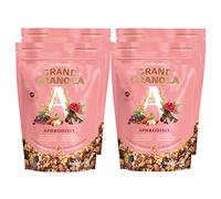La Fourmi - Grand Granola Aphrodisia - Granola chocolat noir, raisins de corinthe, amandes grillées, flocons d'avoine - 84% d’ingrédients bio - naturel - granola bio