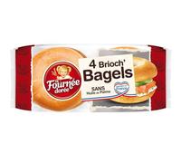 LA FOURNÉE DORÉE - Bagels Moelleux et Savoureux, Idéal pour Sandwichs et Apéros, Sachet 300g - Lot De 4