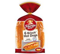 LA FOURNEE DOREE - Pain moelleux pour hot dog, texture légère et savoureuse (Paquet 270g) - Le Lot De 4