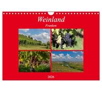 La Franconie, pays du vin, Version française (Calendrier mural 2026 DIN A4 portrait), Calendrier CALVENDO mensuel