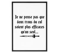 La French Touch Affiche Kaamelott Deux trous du cul - Made In France - Tableau décoration murale - Cadeau Film et Série Humour Kaamelott original rigolo (A3 (29,7 x 42 cm), Sans cadre)