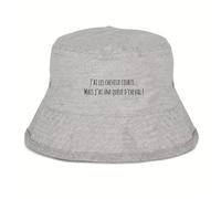 La French Touch Bob J'Ai Les Cheveux Courts mais Une Queue de Cheval - Imprimé en France - Cadeau Anniversaire Humour Punchlines Original Rigolo (Gris, l)