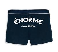 La French Touch Boxer Homme Humour Enorme comme ma Bite - Imprimé en France - Caleçon Homme Drole et Rigolo - Cadeau Humour Anniversaire Original (Marine, M)