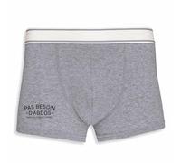 La French Touch Boxer Homme Humour Pas Besoin d'abdos avec Un Paquet pareil - Imprimé en France - Caleçon Homme Drole et Rigolo - Cadeau Humour Anniversaire Original (Gris, M)