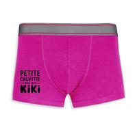 La French Touch Boxer Homme Humour Petite calvitie, Gros Kiki - Imprimé en France - Caleçon Homme Drole et Rigolo - Cadeau Humour Anniversaire Original (Rose, L)