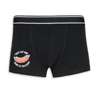 La French Touch Boxer Homme Humour Tout est Bon dans Le caleçon - Imprimé en France - Caleçon Homme Drole et Rigolo - Cadeau Humour Anniversaire Original (Noir, 2XL)