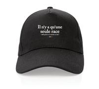 La French Touch Casquette Il n'y a qu'une Seule Race - Imprimé en France - Cadeau Apéro EVG Original Rigolo (Noir)