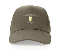 La French Touch Casquette Tout Travail méRite sa Bière - Imprimé en France - Cadeau Apéro Original Rigolo (Kaki)