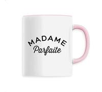 La French Touch Mug Madame Parfaite - Imprimé en France - Tasse originale en céramique - Cadeau Anniversaire EVJF Punchlines original rigolo (Rose)