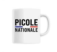 La French Touch Mug Picole Nationale - Imprimé en France - Tasse originale en céramique - Cadeau Anniversaire Apéro Humour original rigolo (Blanc)