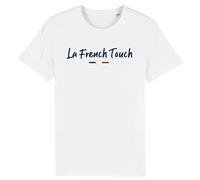 La French Touch T-Shirt 2 - pour Homme - Imprimé en France - Coton 100% Bio - Cadeau Anniversaire French Touch Original Rigolo (Blanc, S)