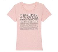 La French Touch T Shirt Citation Otis « Vous Savez... - pour Femme - Imprimé en France - Coton 100% Bio - Cadeau Anniversaire Film et Série Humour Original Rigolo (Rose, M)