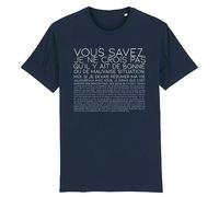 La French Touch T Shirt Citation Otis Vous Savez... - pour Homme - Imprimé en France - Coton 100% Bio - Cadeau Anniversaire Film et Série Humour Original Rigolo (Marine, S)