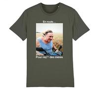 La French Touch T Shirt Depardieu, en Route pour niq*** des mères - pour Homme - Imprimé en France - Coton 100% Bio - Cadeau Anniversaire Film et Série Humour Original Rigolo (Kaki, L)