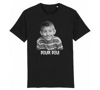 La French Touch T Shirt Dewey Poupi Pou - pour Homme - Imprimé en France - Coton 100% Bio - Cadeau Anniversaire Film et Série Humour Original Rigolo (Noir, XS)