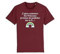 La French Touch T-Shirt J'adore sodomiser - pour Homme - Imprimé en France - Coton 100% Bio - Cadeau Anniversaire Humour Punchlines Original Rigolo (Bordeaux, XXL)