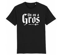 La French Touch T Shirt Kaamelott on en a Gros - pour Homme - Imprimé en France - Coton 100% Bio - Cadeau Kaamelott Original Rigolo (Noir, XL)