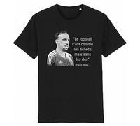 La French Touch T Shirt Ribéry Le Football C'est comme Les échecs - pour Homme - Imprimé en France - Coton 100% Bio - Cadeau Football Humour Original Rigolo (Noir, L)