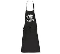La French Touch Tablier cuisine homme Le chef de cuisine - 100% coton bio - Imprimé en France - Cadeau Cuisine original rigolo (Noir)