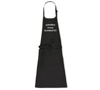 La French Touch Tablier de cuisine Comment est votre blanquette - 100% coton bio - Imprimé en France - Cadeau Anniversaire Cuisine Film et Série original rigolo (Noir)