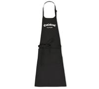 La French Touch Tablier homme humour Enorme, comme ma bite - 100% coton bio - Imprimé en France - Cadeau Anniversaire Humour original rigolo (Noir)