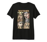La Fureur des Guerriers Vikings du Valhalla du Nord T-Shirt Haut de Gamme