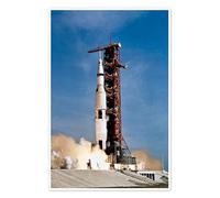 La fusée Apollo 11 décollant du centre spatial Kennedy Poster de NASA 14 x 21 cm Tableaux Décoration murale