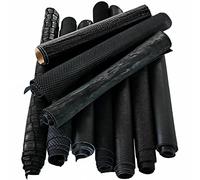 LA GARZARARA Restes de cuir mixte, imprimés, motifs et douceur diverse, gamme de différentes couleurs, assortiment aléatoire - min 20X25 - maxi 40X40 cm. (noir, 2 kg)