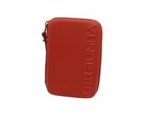 La Gazza Trousse de couleur Untia ONE TIME complète à 3 compartiments 1 zip - New 2025/2026, Rouge éteint, Trousse scolaire