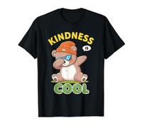 La gentillesse, C'est Cool, tamponner la positivité des Ours et s'amuser à la rentrée T-Shirt Graphique avec Valeur, Homme, Noir, L