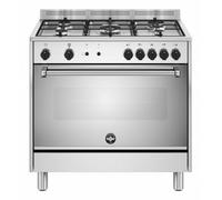 La Germania AMN965GXV - Cuisinière à gaz n° 5 brûleurs, four à gaz, 90 x 60 cm, couvercle non inclus