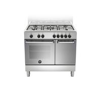 LA GERMANIA AMN9P5EXV Cuisine 90 CM Inox 5 Feux Four Électrique Porte Cylindre